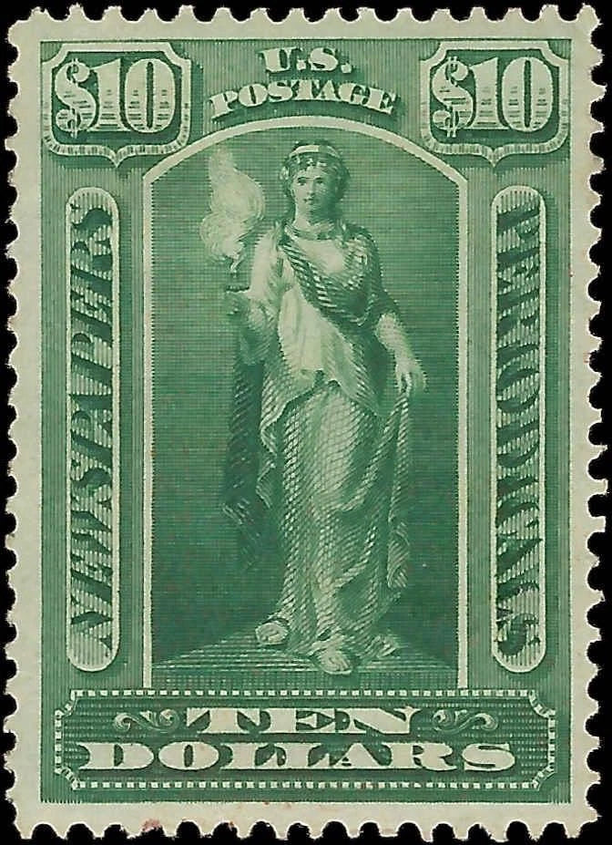 c1896 - Scott PR122 Newspaper Periodical Stamp $10 - MH, OG - Choice!