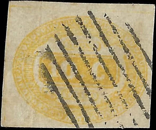 1863 Italy Postage Due - Scott J1 - Canceled - Solid - Cat= $240!