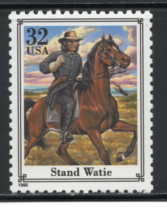 1995 Civil War Stand Watie Single 32c Postage Stamp, Scott 2975l, MNH, OG