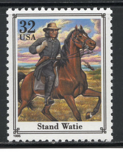 1995 Civil War Stand Watie Single 32c Postage Stamp, Sc# 2975l, MNH, OG