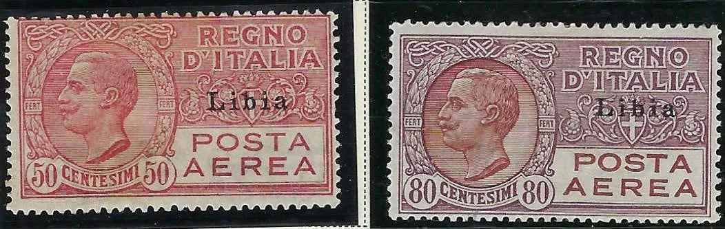 1928 Libya Airmail Scott C1-C2 - All MH, OG - Sound Set!