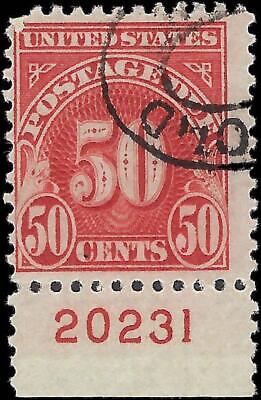 VEGAS - 1930 Postage Due 50c - Scott J76 Used With Plate Number - Verified P11