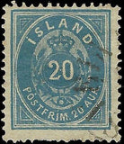 VEGAS - 1882-98 Iceland 20a - Scott 17 - Lightly Cancelled