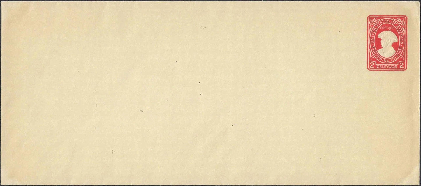 1935 USA Possession Philippines Scott U41 2c Carmine Oriental Buff Entire Mint