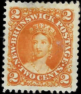 VEGAS - 1863 New Brunswick, Canada 2c - Scott 7 - MH - Thin - Centering!