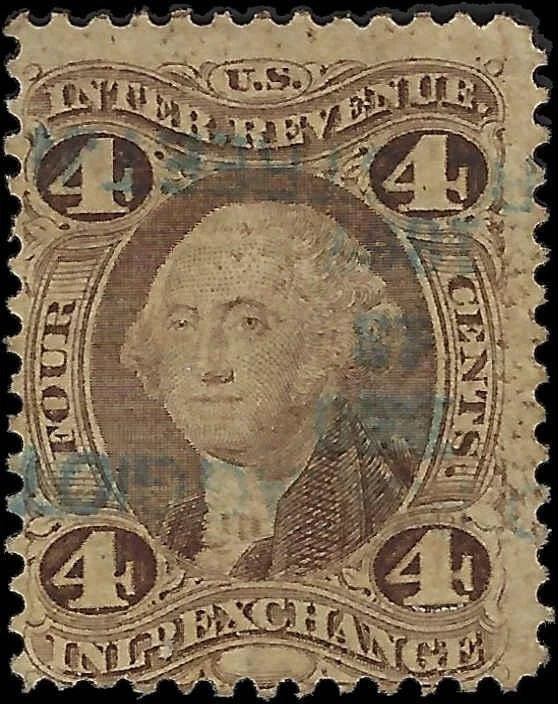 1863 USA - Scott R20 - Revenue - Used - Nice Light Cancel Example