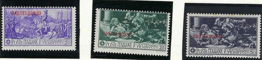 1930 Italian Castelrosso Short Set - Scott 75-77 MH, OG