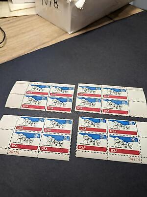 VEGAS - 1973 Mt Rushmore Airmail Plate Block Set of 4 -Scott C88 Pl#34774 MNH