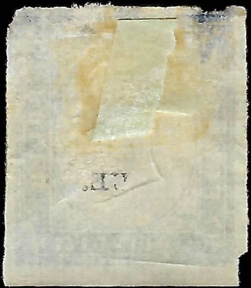 1863 Italy 15c Stamp - Mint, W/ Gum- Scott 22 - Top Thin - Cat= $57