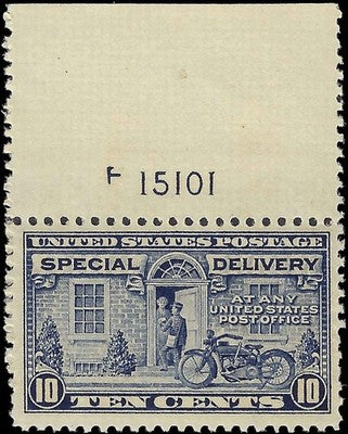 c1922 - #E12 Special Delivery 10c -MNH, Undisturbed OG (Perf 11) with Plate #