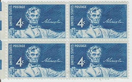 1958 Abraham Lincoln Block of 4 4 c Postage Stamps - Scott 1116 - MNH,OG cx871