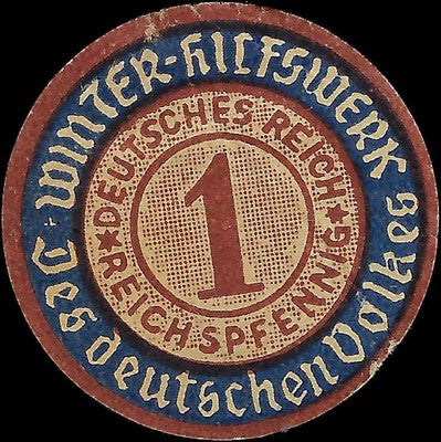c1931 Germany 1pf - Cinderella Winter-Hilfswerk - Thin