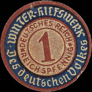 c1931 Germany 1pf - Cinderella Winter-Hilfswerk - Thin