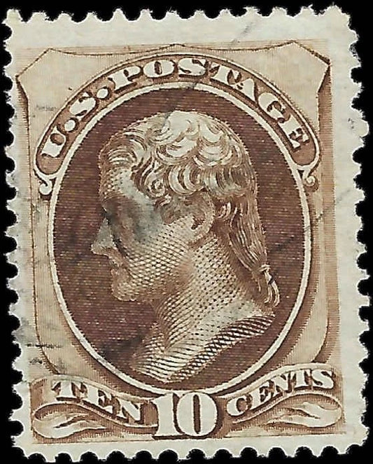 1873 USA - Scott 161 - 10c - Good Centering - Light Cancel! - Solid