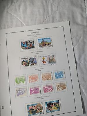 1982-89 Nicaragua on Pages - Used - Well Filled - See ~71 Photos