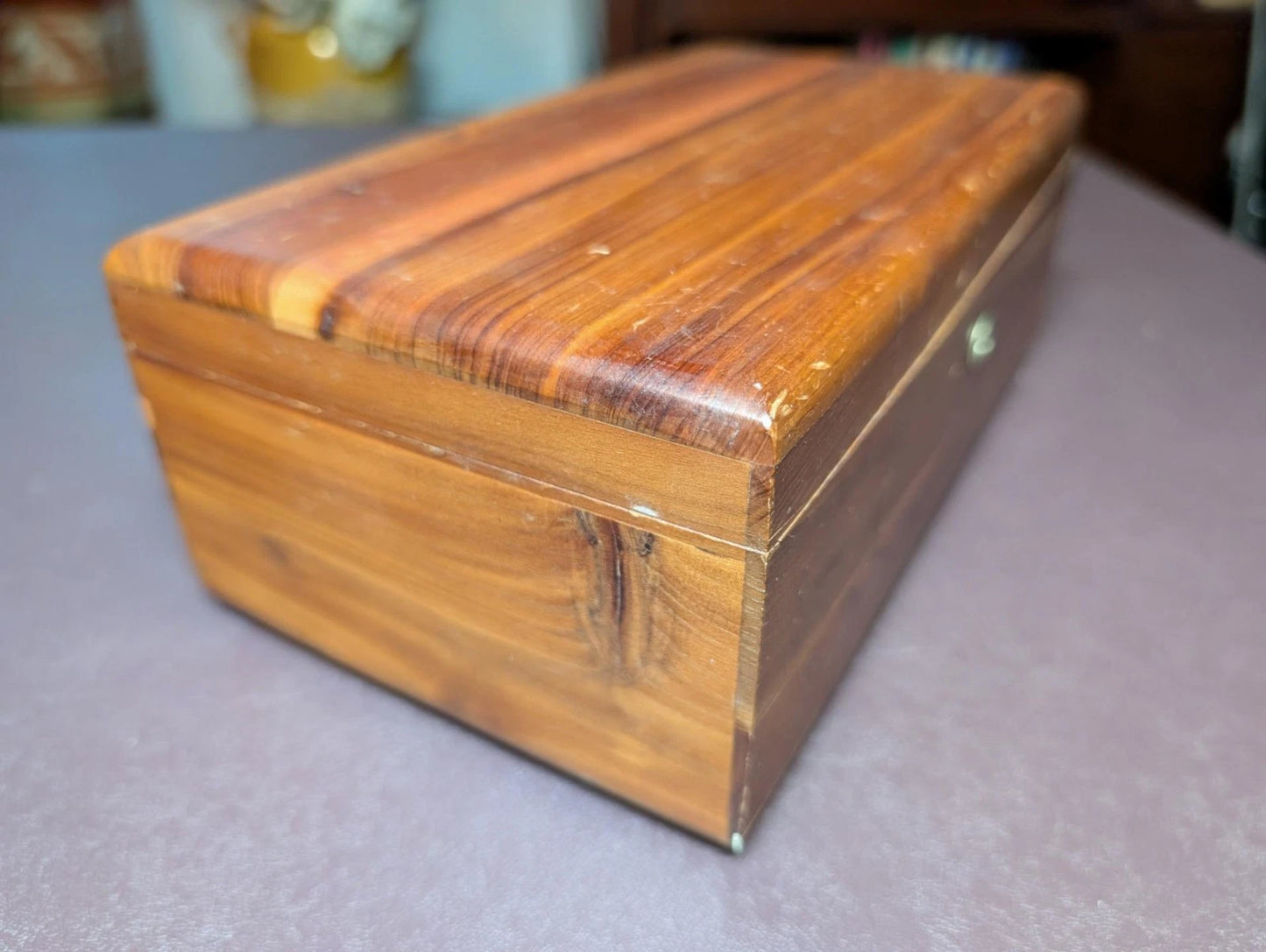 Attrractive Vintage Lane Cedar Dresser Jewelry Trinket Chest - Free Shipping -43