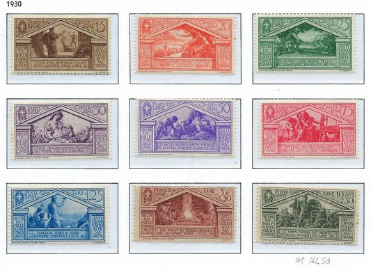 1930 Italy - Scott 248-256 Full Set - MH, OG - All High Quality! -Cat- $161
