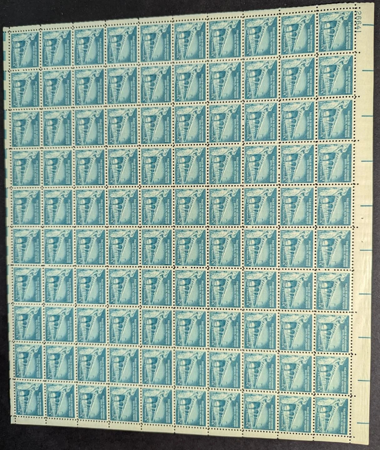 1960 USA Santa Fe 1 1/4c Sheet -Scott 1031a -MNH, Undisturbed OG - No Sig Flaws