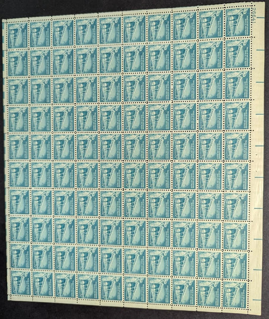 1960 USA Santa Fe 1 1/4c Sheet -Scott 1031a -MNH, Undisturbed OG - No Sig Flaws