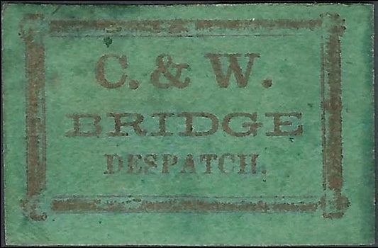 C & W Bridge Despatch Bogus Post Local Stamp Period Lyons Listed Cinderella