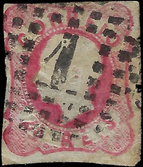 1862 Portugal 25r - Scott 14 Imperf - Used