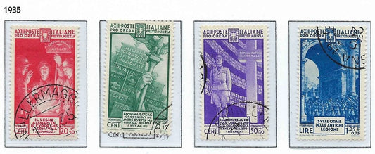 1935 Italy -Sc B39-B42 Canceled Full Set - All Very Good Quality -Cat= $103!