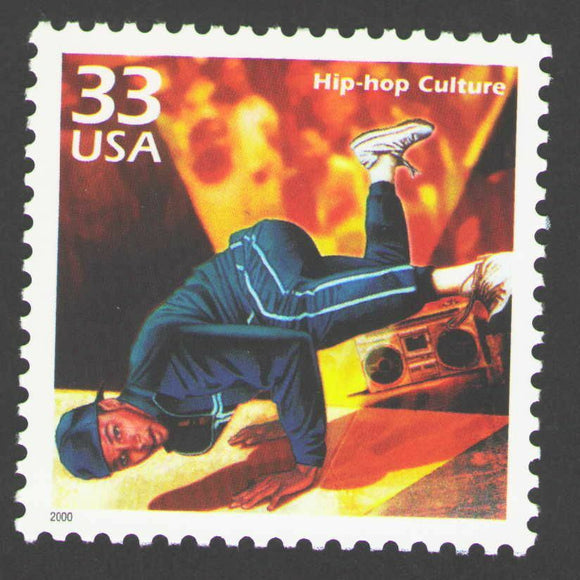 2000 Hip-hop Culture Single 33c Postage Stamp, Sc# 3190o, MNH, OG
