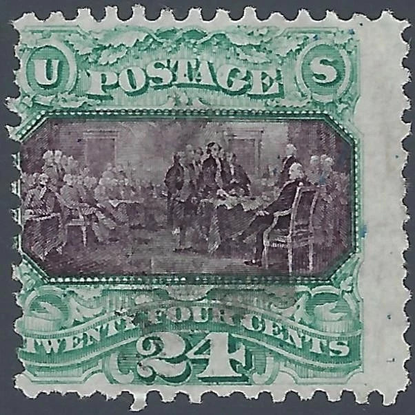 1869 USA - Scott 120 24c - Very Light Cancel - No Significant Flaws Observed