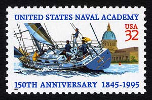 1995 Naval Academy 150th Anniv. Single 32c Postage Stamp, Scott3001, MNH, OG