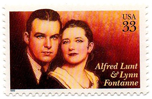 1999 Alfred Lunt & Lynn Fontanne Single 33c Postage Stamp, Scott 3287, MNH, OG