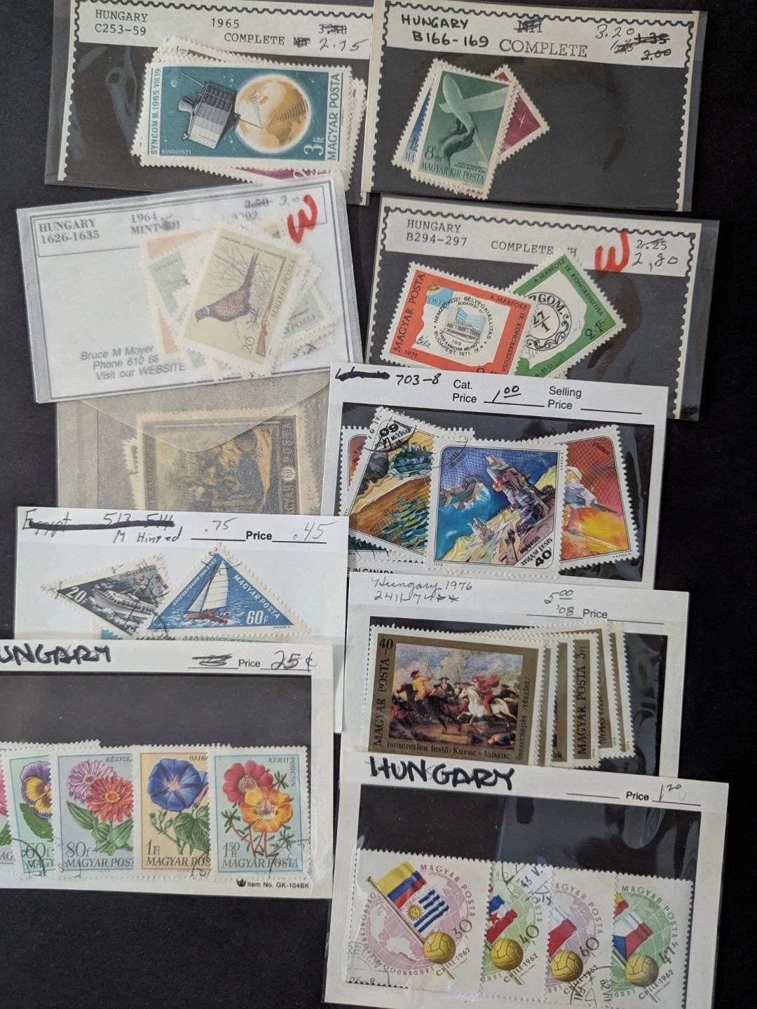 Quantity Hungary Stamps in Bags & Stock Pages Unchecked From Estate! -63 Photos