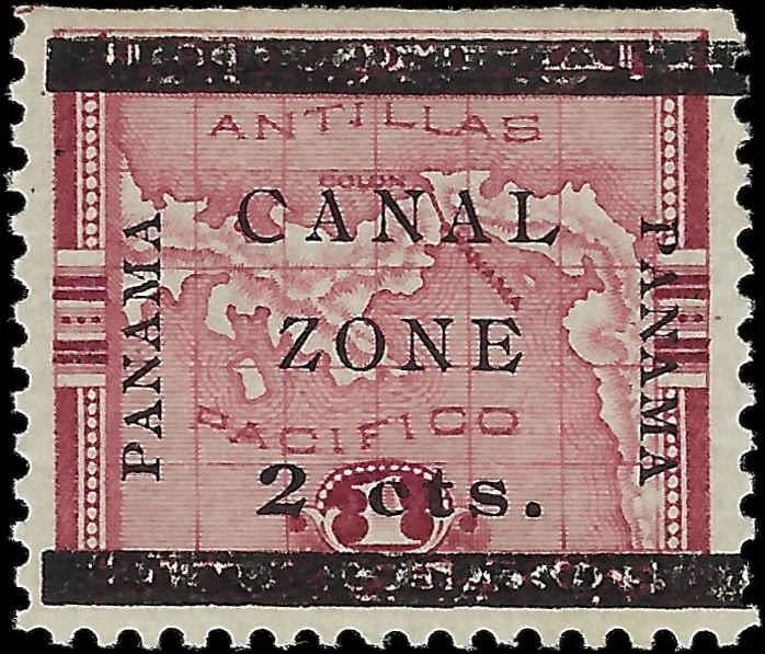 1906 USA Canal Zone Overprint Set - Scott 17 d,e,f Types - All MH, OG