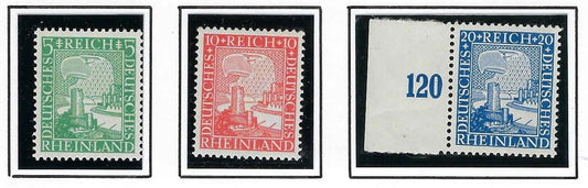 1925 Germany Set - Sc# 347-349 - MNH, Undisturbed OG - All Post Office Fresh!