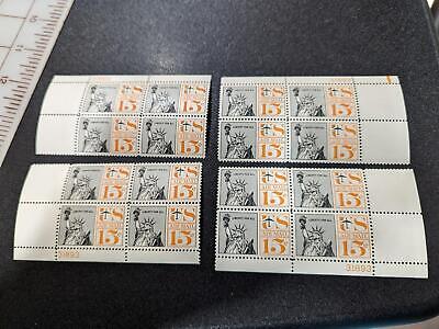 1961 Statue of Liberty Airmail Plate Block Set of 4 Plate #31893 - Scott C63 - MNH
