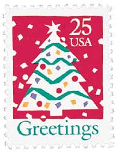 1990 Christmas Tree Single 25c Postage Stamp, Scott2515, MNH, OG