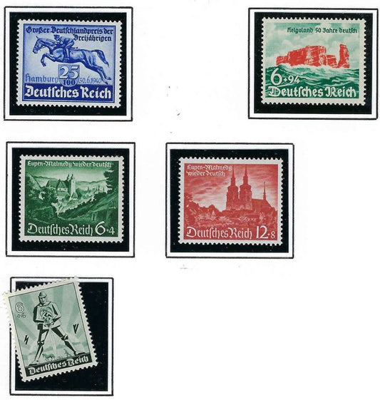 1940 Germany - Sc# B171-B172,B174-B176 -MNH, Undisturbed OG - Post Office Fresh!