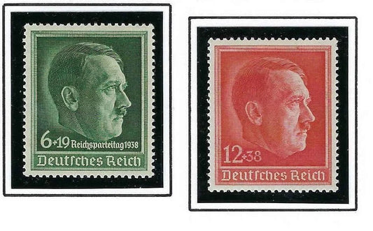 1938 Germany Set - Sc# B118, B120 - MNH, Undisturbed OG - All Post Office Fresh!