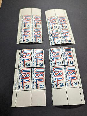 1971 USA & Jet Airmail Plate Block Set of 4 Pl #33030 - Scott C81 MNH