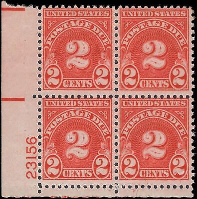VEGAS - 1931 Postage Due 2c - Scott J81a Wet - Plate Block - MNH, Undisturbed OG