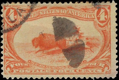 c1898 4c Trans-Mississippi - Scott 287 - Used - Solid