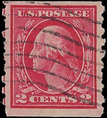 VEGAS - 1912 USA Washington 2c - Scott 413 Perf 8.5 Coil - Used