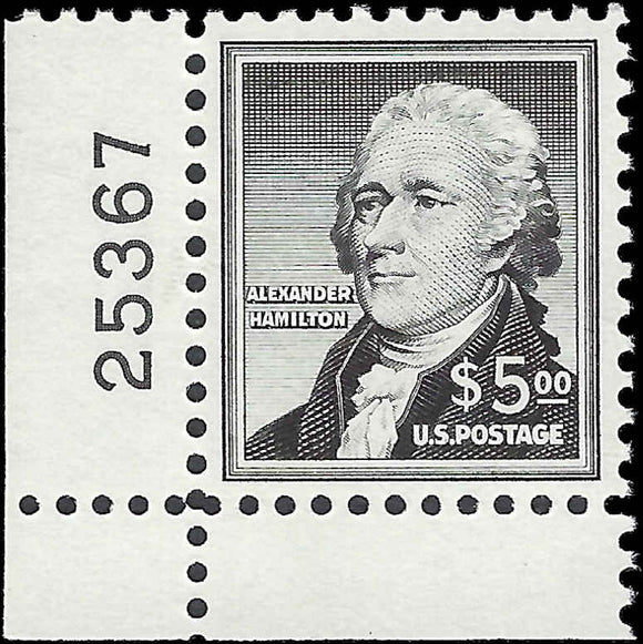 VEGAS - 1954-68 Hamilton $5 - Scott 1053 - Centering! - Plate Number