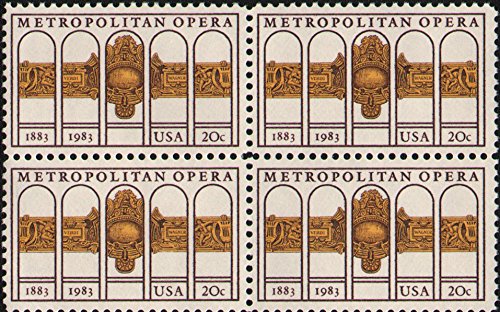 1983 Metropolitan Opera "The Met" Block of 4 Postage Stamps, Scott2054, MNH, OG
