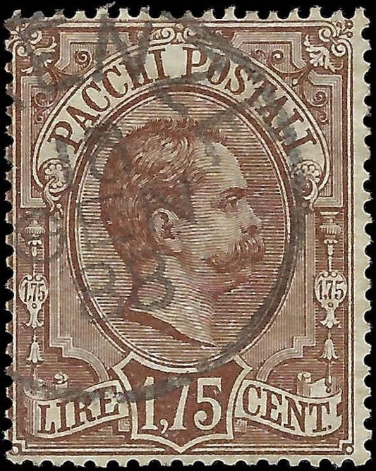 1884 Italy Parcel - Scott Q6 - Canceled - Solid - Cat= $120!