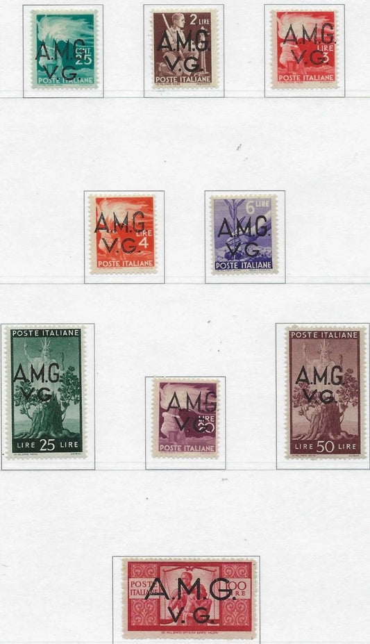 1946 Italy AMG VG Set - Scott 1LN11-1LN19 - All MNH, Undisturbed OG! -Choice!