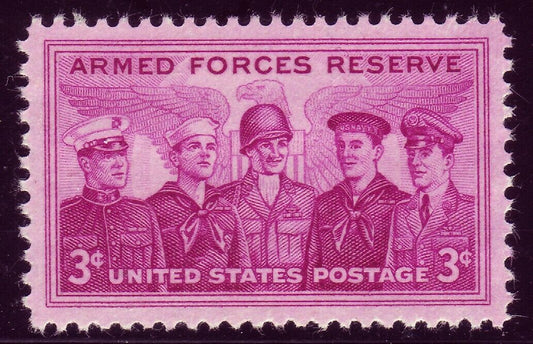 1955 Armed Forces Reserve Single 3c Postage Stamp . Scott 1067 - MNH,OG