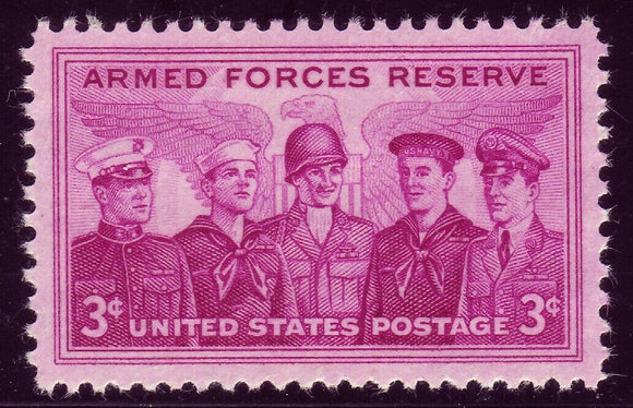1955 Armed Forces Reserve Single 3c Postage Stamp . Scott 1067 - MNH,OG