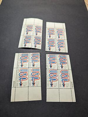 1968 USA & Jet Airmail Plate Block Set of 4 Plate #30510 - Scott C75 MNH