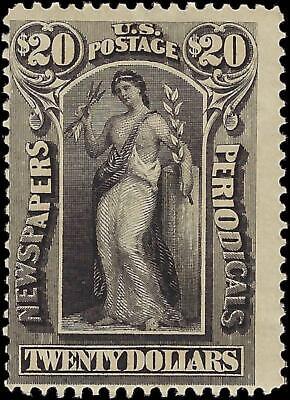 VEGAS - 1895 $20 Newspaper Stamp - Scott PR123 - MH, OG