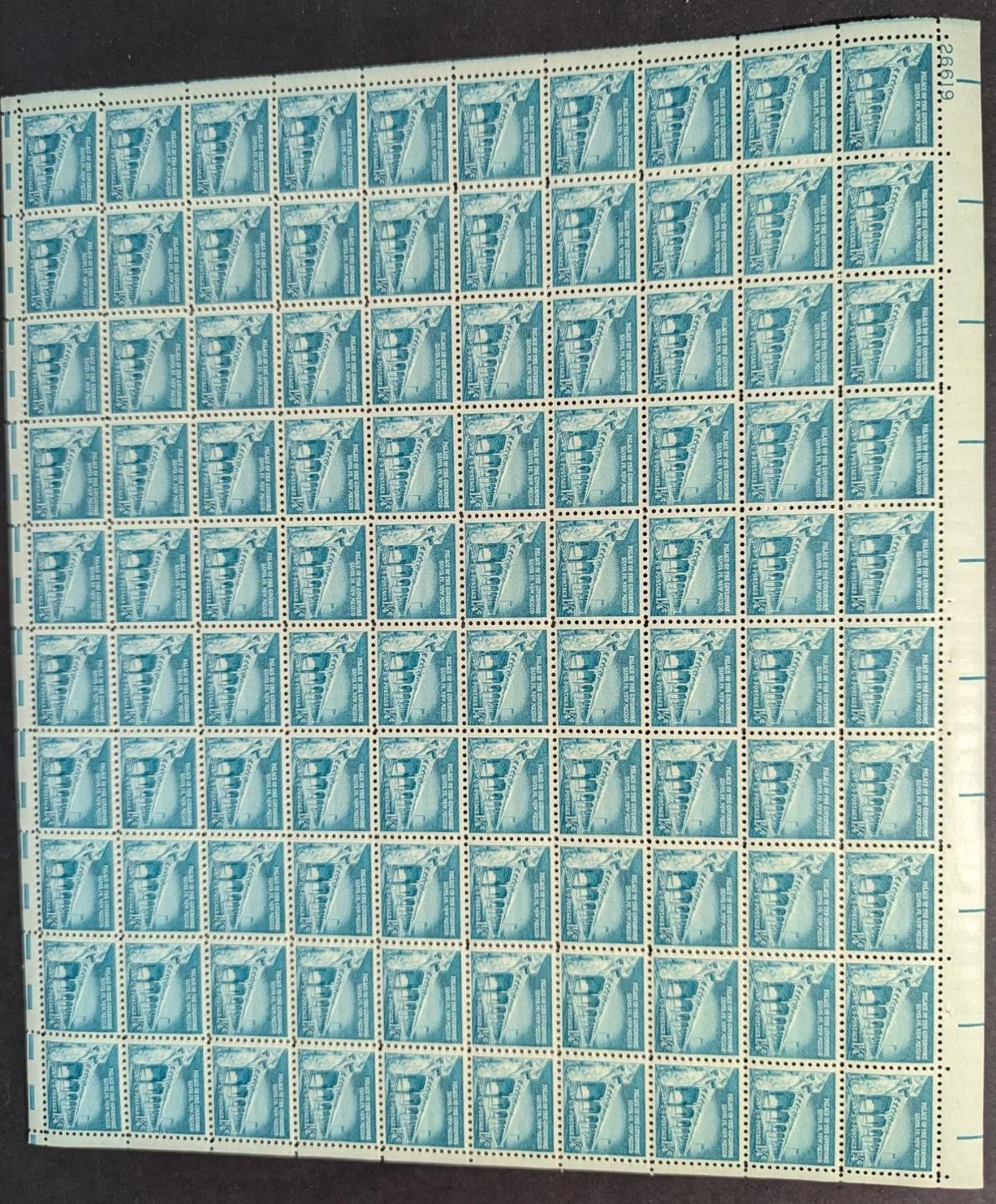 1960 USA Santa Fe 1 1/4c Sheet -Scott 1031a -MNH, Undisturbed OG - No Sig Flaws